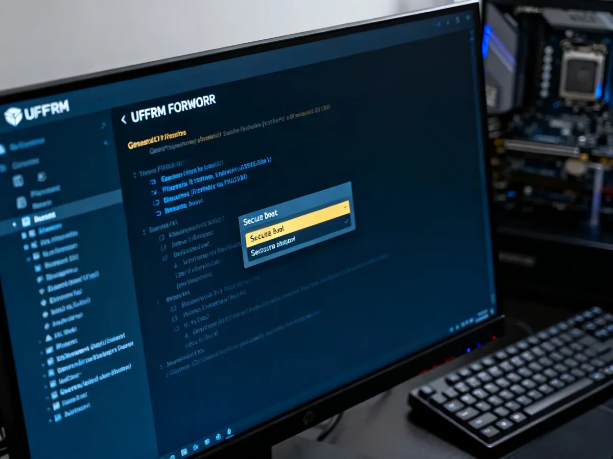 Ustawienia UEFI z opcją Secure Boot
