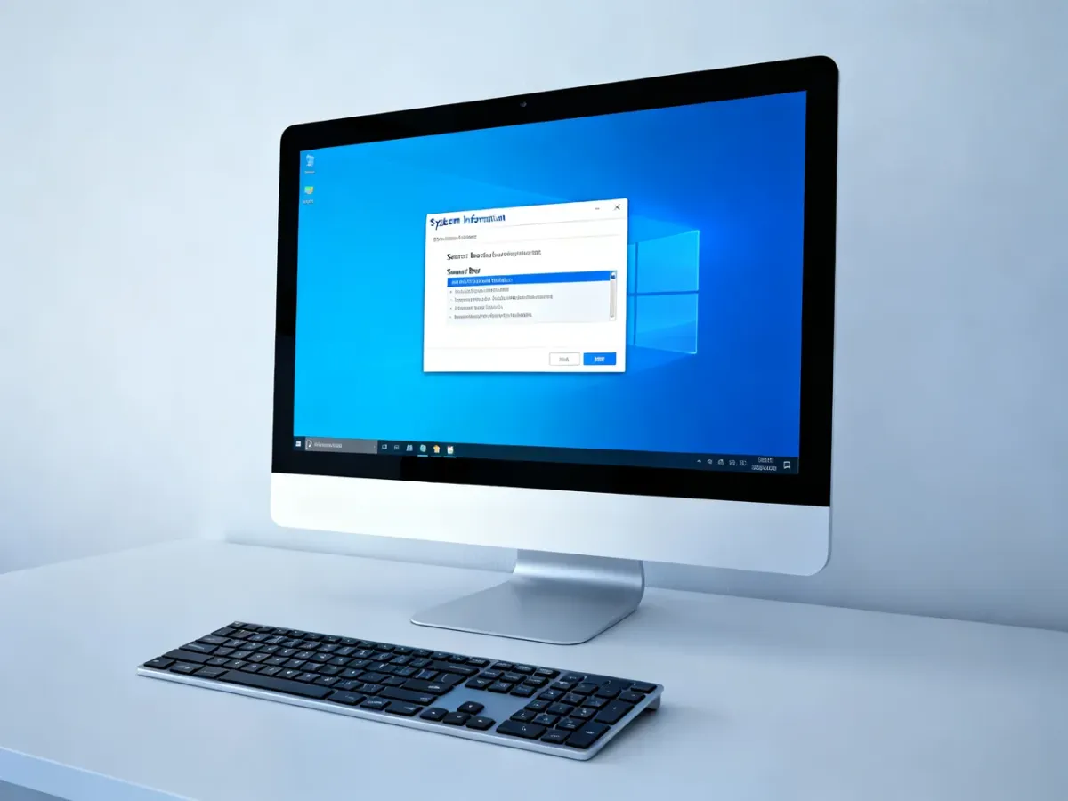 Okno informacji o systemie Windows z ustawieniem bezpiecznego rozruchu